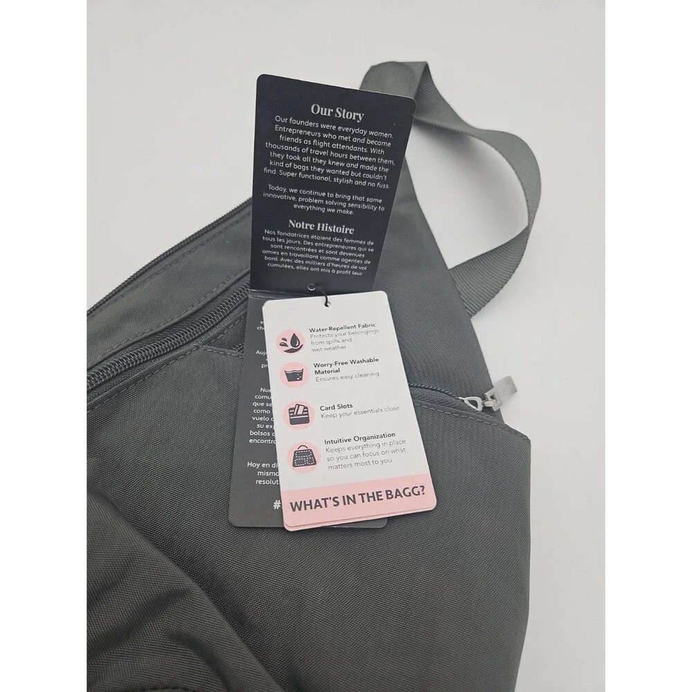 NWT BAGGALLINI Mini Sling Crossbody Charcoal/Slate, Purple Or Pink/Adjustable